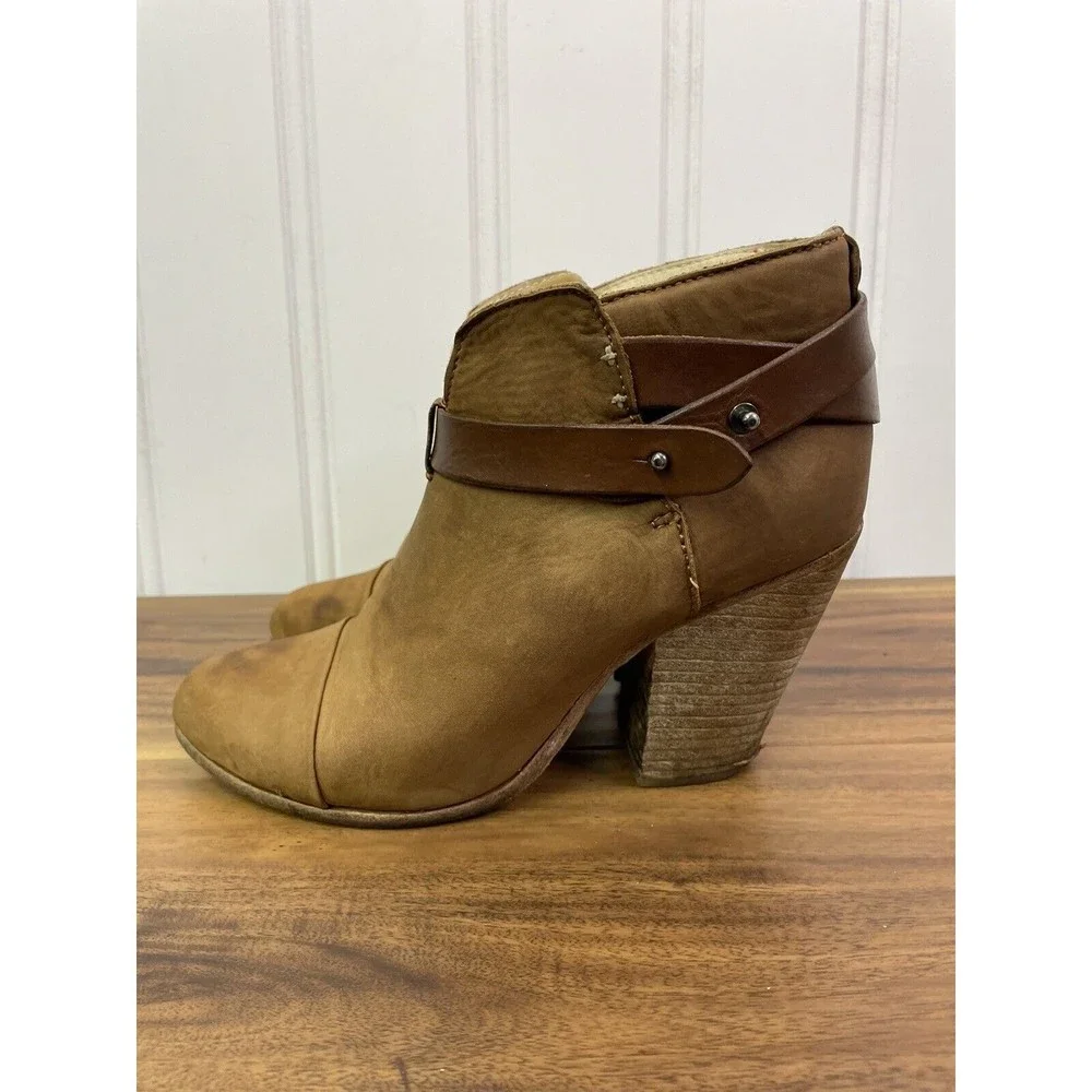 Rag‎ & Bone Women's Brown Suede Leather Heeled Ankle Boots - Size 39